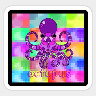 OCTOPUS UNDER THE PIXEL SEA Sticker